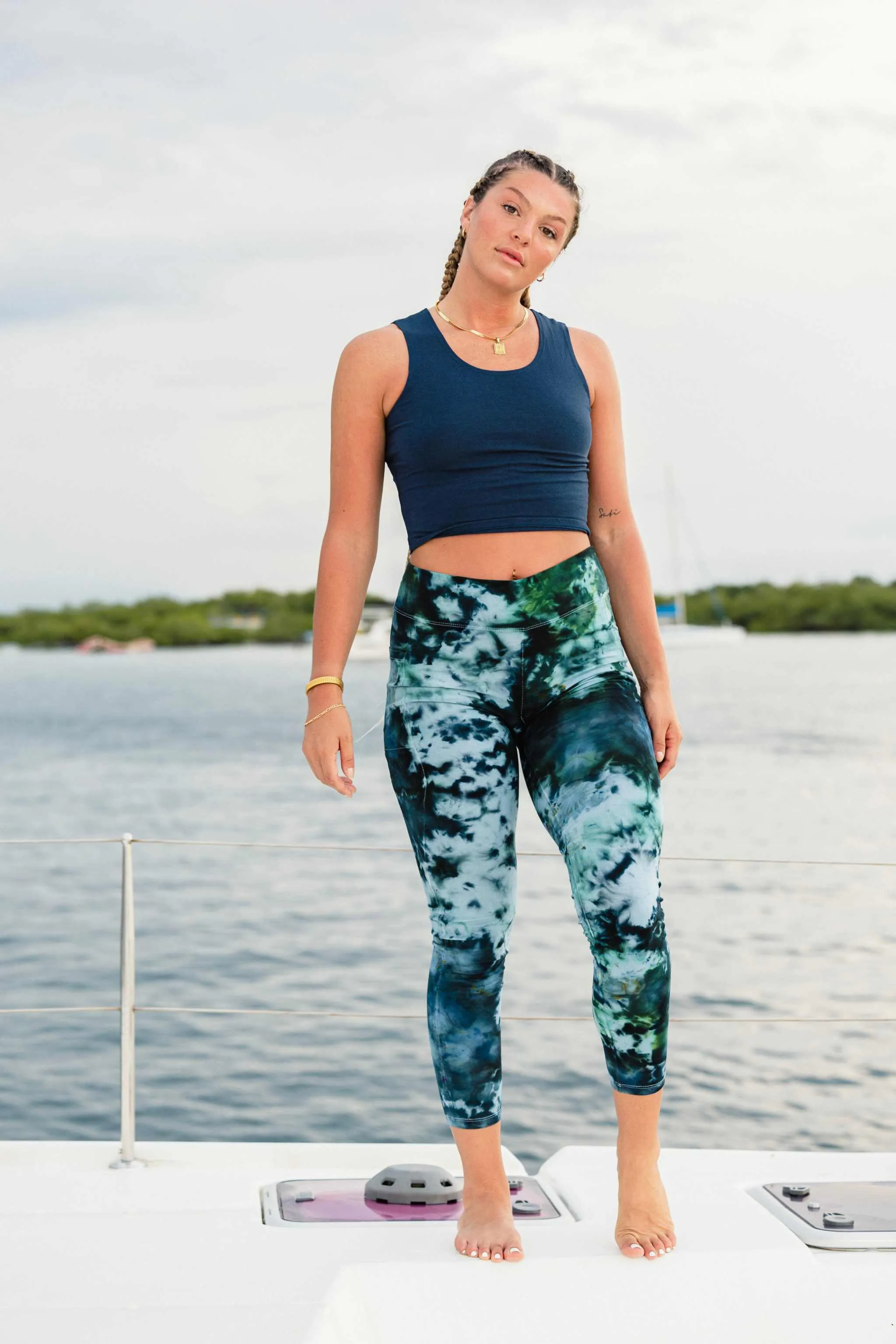 Women's Hemp Pocket Leggings - Tie Dye