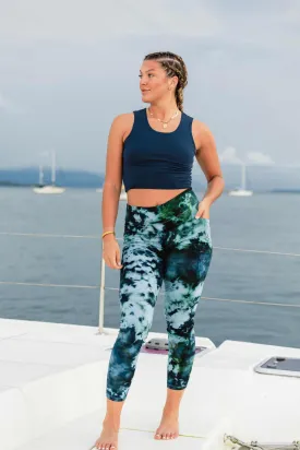 Women's Hemp Pocket Leggings - Tie Dye