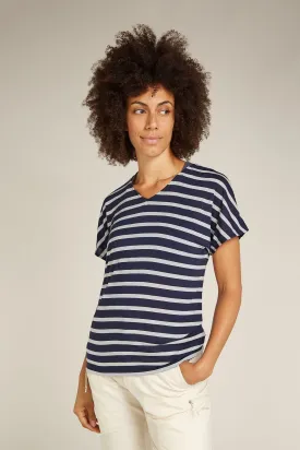 Womens Merino Blend Drayden Reversible SS Top Stripe