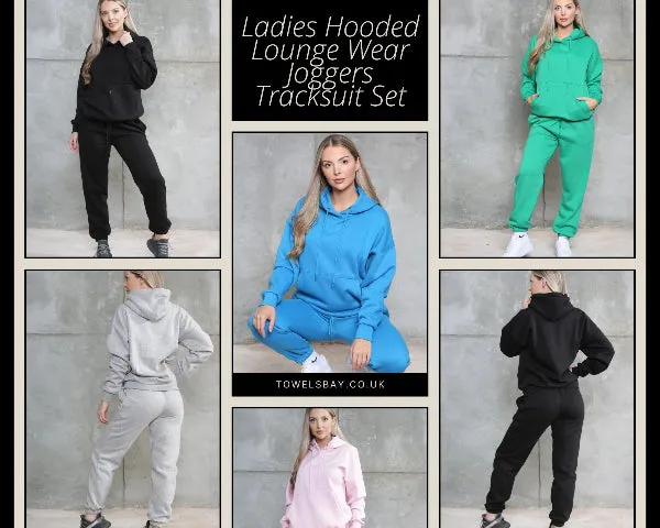 Women's Ruched Sleeve Lounge Wear Tracksuit Set with Oversized Hoodie